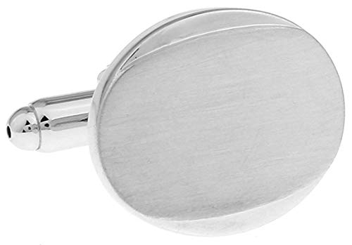 Mancuernillas vintage Daesar para hombre ovaladas plata miniatura 4