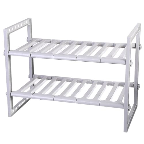 Organizador de Cajones, Organizador de Baño, Estante Retráctil de Doble Capa para Bajo Fregadero, Estante Multifuncional para Almacenamiento en Gabinete para Cocina y Baño miniatura 1