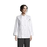 Uncommon Threads Women's Sedona Fit Chef Coat, White, Small