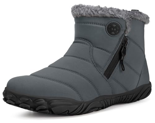 Barefoot Snow Boots Women Men Fur-Lined Winter Shoes 46