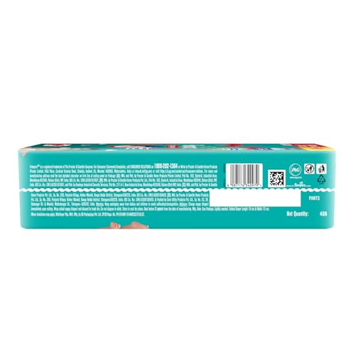 Image of Pampers Happy Sleep Pant Style Baby Diapers, Medium (M), 48 Count, 1 Pampers = 1 Night Sleep, with Anti Rash Shield, 7-12 Kg Diapers