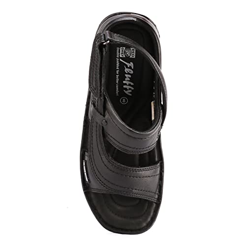 Image of Red Chief Men's Leather Sandals - Premium Tan Outdoor Chappal | Stylish, Durable & Comfortable Slip-On Footwear