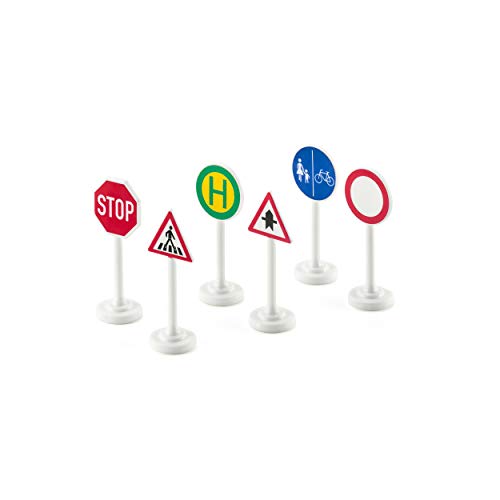 siku 0857, Verkehrszeichen-Set, 6-teilig, Metall/Kunststoff, Multicolor, Einfache Integration in...