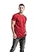 KLIEGOU Mens Hipster Hiphop Tees - Fashion Print T-Shirts Red Wine XL