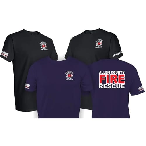 Personalized EMS EMT Rescue T-Shirt Custom EMS Department Fire Rescue Firefighter Shirt Emergency Medical Services Uniform Paramedic Medical Technician Tee Shirts (Style A) (Style A)2