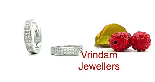 Image of Exclusive 925 Sterling Silver Jerkin Bali Earrings For Girls & Women Comfortable Easy to Wear Size 12 MM Light Weight 3 GM
