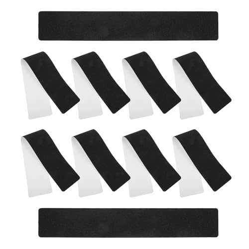 Bandes antidérapantes escalier extérieur et intérieur noir auto-adhésives 10x