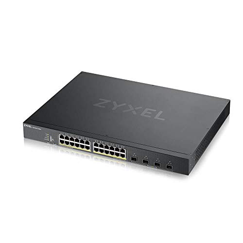Image of ZYXEL 28-Port PoE Switch Gigabit Ethernet Smart (XGS1930-28HPV2) - Managed, with 24x PoE+ @ 375W, 4x 10G SFP+, Optional Nebula Cloud Management, Rackmount, Limited Lifetime Protection