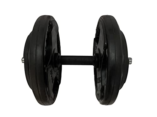 Image of Dumbbell Rods For Home Gym Workout, Men & Women | Solid Bar Rods (24mm) (Black, 12 Inch, With Grip)