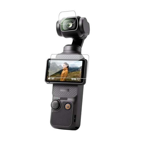 TECHNO TOYS | pack2 | Camera Lens Protector Compatible with Osmo Pocket 3| Screen Guard 9H Anti-Shock Flexible Protector | Full Screen and Camera Lens Protector Guard