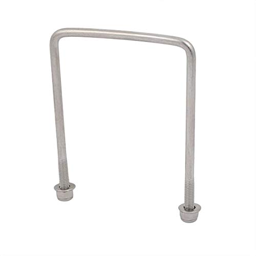 Sourcingmap M4 Thread 70mm Length 304 Stainless Steel Square U Bolt Silver Tone 8pcs - Image 2