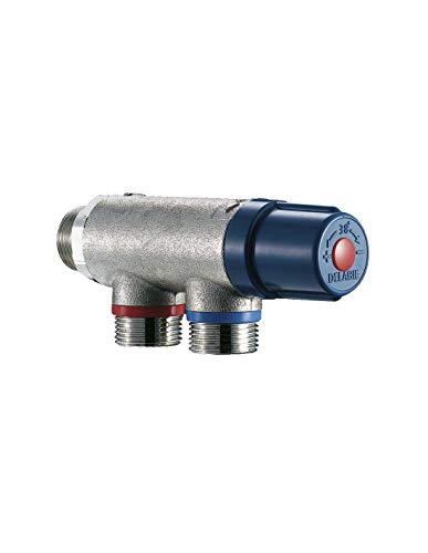 régulateur thermostatique - premix compact - mâle 20 x 27 - clapets anti-retour incorporés - delabie 733020