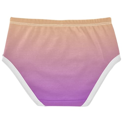 Joisal Yellow Dark Orchid Gradient Cute Panties Girl Toddler Underwear Floral Cotton Aesthetic Kids Undies Briefs 2t2