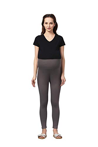 Image of Women's Cotton Lycra Over The Belly Maternity Leggings for Pregnant Women for Pre & Post Pregnancy