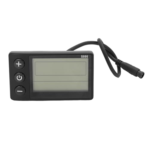 RiToEasysports Computadora de Bicicleta Odómetro LCD S866 Panel de Control con Conector de 6 Pines para Bicicleta Eléctrica