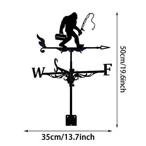 Girouette en acier inoxydable gorille, cadeau idéal pour décorer la cour et le jardin - 2