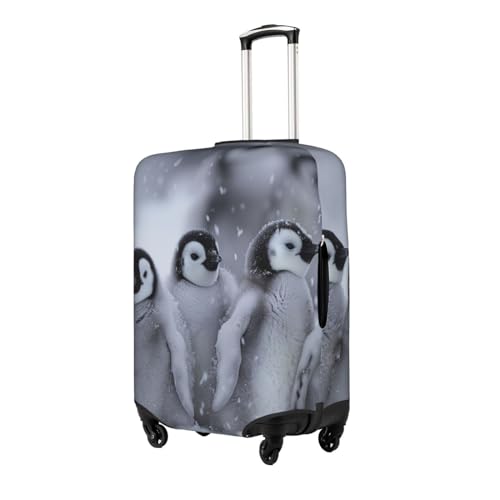 baby penguins Elastic Travel Luggage Cover Travel Suitcase Protective Cover2