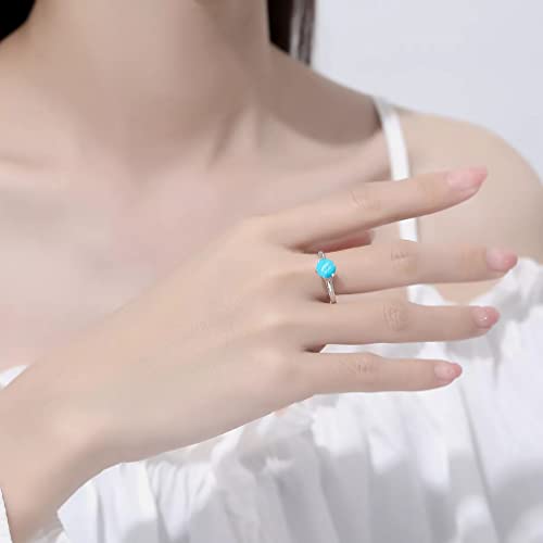 Argent 925 bague turquoise pour femmes, le cadeau de mariage idéal