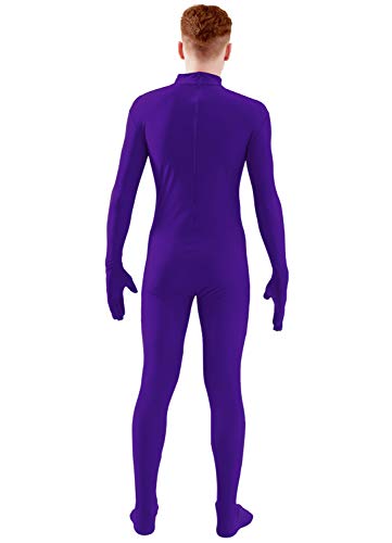 Image of Ensnovo Mens Mock Neck Full Body Unitard Spandex Zentai Suits Costumes