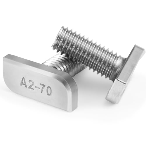 20Pcs M8x20 304 Stainless Steel T-Slot Bolt M8x20mm Bolt T-Shaped Bolt Screw 20Pack