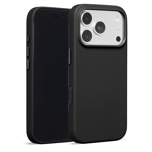 MOFT MOVAS Snap Case for iPhone 17 Pro, MagSafe Compatible, Soft-Touch Vegan Leather, Classic Minimalist Design, Lightweight, Stain-Resistant & Camera Protection