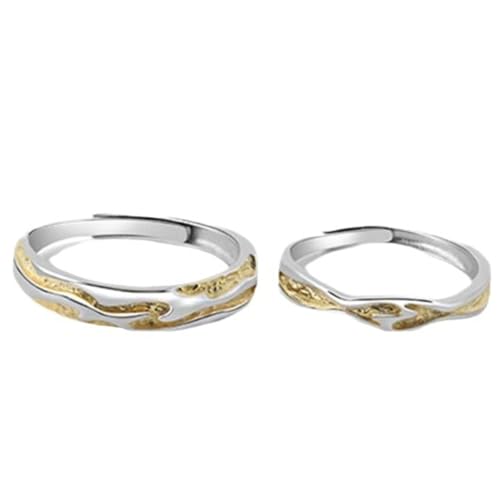 Gravure anneau en argent 925 bague couple ajustable cadeau ideal
