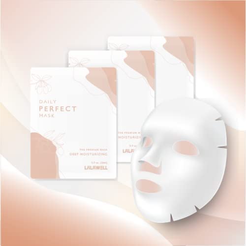 Miniatura 8 de LALAWELL Mascarilla facial coreana  Máscara perfecta para el día a día, máscara de hoja de alta calidad, profundamente hidratante, iluminadora y