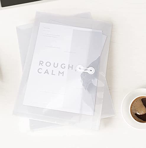 18 Packs Plastics Legal Size Filing Envelopes Clear File Folders With String Closure, 1" Expansion, Expandable Poly Project Paper Documents Organizer For Office School Or Home #TOP4