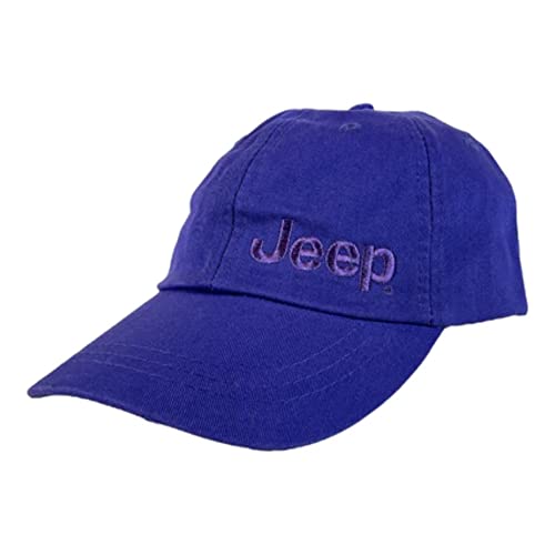 Jeep Chino Twill Tonal Premium Washed Embroidered Buckle Leather Strap Closure Cap (Purple) #TOP26