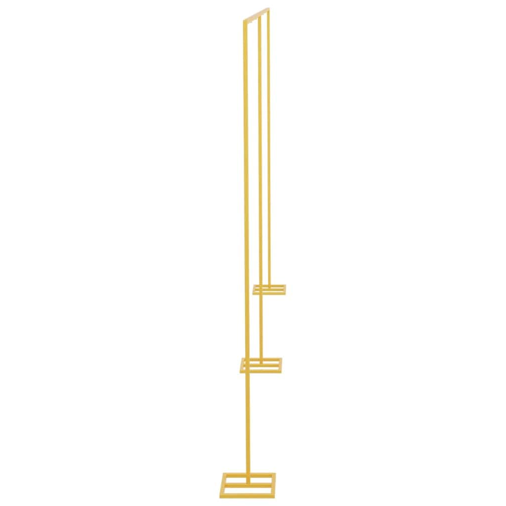 Hochzeitsbogen Gold Stahlbogen 657 x 35 x 300 cm, Rosenbogen Rankgitter Pergola Stil für Hochzeit Gartenparty als Dekoration und Sichtschutz