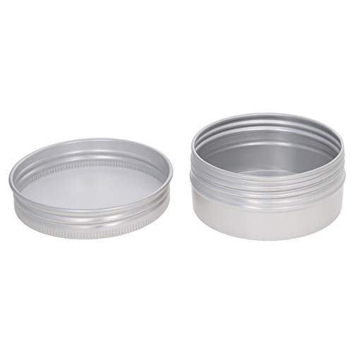 Image of Othmro 6pcs 1.7oz Round Aluminum Alloy Tin Cans Jar Refillable Containers with Screw Lid for Salves Spices Lip Balm Tea Candies Silver 5728mm