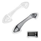 2Pcs Universal Microwave Door Handle Replacement Fits Most Microwave Ovens Replace for Samsung General Electric GE Handle Repair Part Fit with Hotpoint Microwave Replaces (1pcs Clear & 1pcs Black)