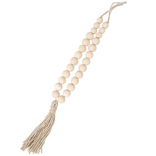 BESPORTBLE Rustic Wooden Beads Curtain Tiebacks Vintage Curtain Drapery Tieback Decorative Wooden Beads Tie Backs Clips for Home Window Decorations