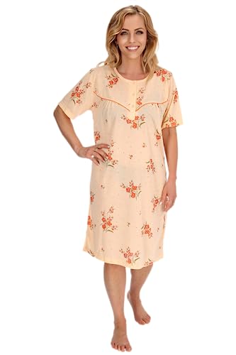 Schuerzenfabrik - Nachthemd Damen lang Kurzarm Damennachthemd Schlafhemd...