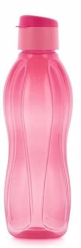 Tupperware Borraccia in plastica Tupin con tappo a scatto, 1 l, colore rosa, confezione da 1