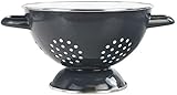 Calypso Basics 08661 by Reston Lloyd 1.5 Qt. Durable Enamel-on-Steel Colander, Small, Gray