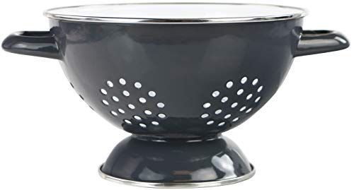Calypso Basics 08661 By Reston Lloyd 1.5 Qt. Durable Enamel-On-Steel Colander, Small, Gray #TOP27