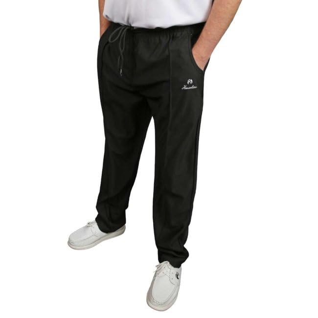 Henselite Men's Lawn Bowling Sports Trousers in Black. (UK, Waist & Inseam, XL, 33, Black)