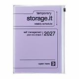MARK'S Storage.it 2027 Taschenkalender A5 mit 240 Seiten in der Farbe Lavender, Größe: 16,2 x 21,8 cm, 27DRI-HV01-LV