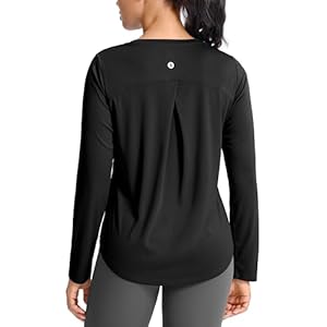 SANTINY Lightweight Long Sleeve Workout Tops for Women Breathable Active Tennis Sports Top Gym Yoga Athletic Running Shirts
