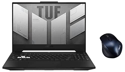 Image of ASUS TUF Dash F15 (2022), 15.6-inch (39.62 cm) WQHD 165Hz /3ms, Intel Core i7-12650H 12th Gen, 6GB RTX 3060 Graphics, Gaming Laptop, FX517ZM-HQ042WS MW203 Wireless Silent Mouse (Blue)