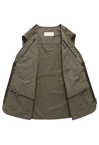 Image of Hbufnha Men's Casual Safari Travel Vest 16 Pockets Outdoor Work Vest Sleeveless Jacket Fishing Hiking Photograph