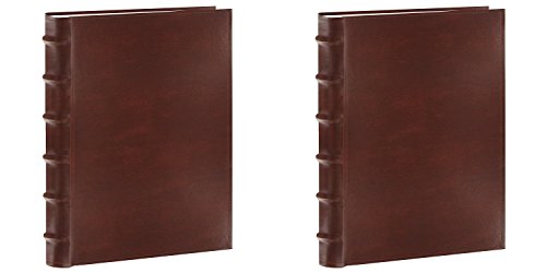 Pioneer Photo Albums CLB257-BR Leather l Album 5X7 2-UP 200 Photo Pack Of 2