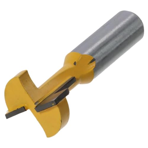 Image of Woodworking Straight Edge T-shaped Cutter,T-groove Carving Drill Bit,1 /2-Inch Shank Carving Tools and Circular Shank Milling Cutter