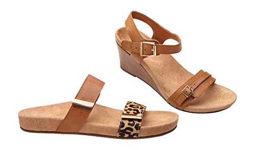 Vionic Noble Laurie - Women's Wedge Sandal Tan - 6.5 Medium