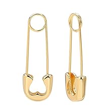 Safety Pin Earrings for Women 14K Gold Silver Pin Earrings Jewelry for Women