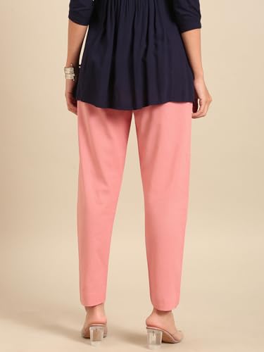 Image of TWIN BIRDS Cotton Pant for Women | 100% Cotton Trousers | Comfortable Straight Fit | Functional Pocket | Daily Ethnic & Casual Wear