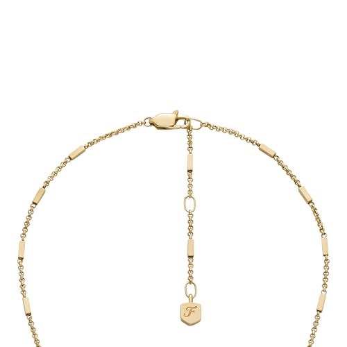 Image of Fossil Women's Ellis Toi Et Moi Gold-Tone Brass Station Necklace