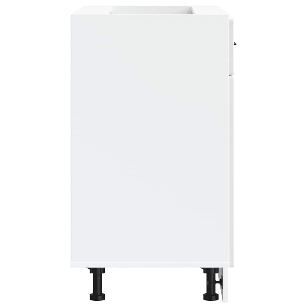 vidaXL Armoire de Cuisine Porto Blanc Brillant Bois ingénierie