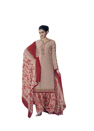 Indian Ethnic Designer Punjabi Patiala Dhoti Salwar Suis For Women Ready To Wear (X-Large, Beige 2) Indian Ethnic Designer Punjabi Patiala Dhoti Salwar Suis For Women Ready To Wear (X-Large, Beige 2)
